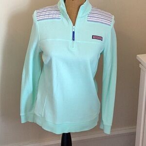 Vineyard Vines Mint Green Quarter-Zip Pullover